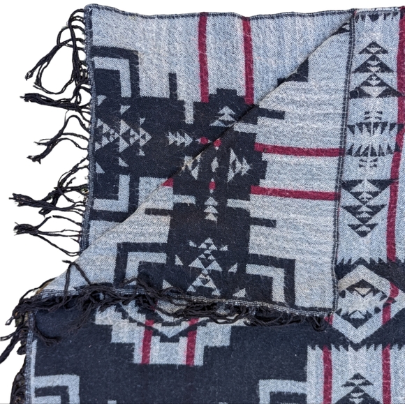 Aztec Style Falsa Blanket Scarf XL Long Scarf Shawl One Size Women's Accessory - Picture 7 of 10